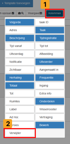 Taak verwijderen